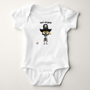 Adventurous Pirate Skeleton   Fun Unisex Style  Baby Bodysuit