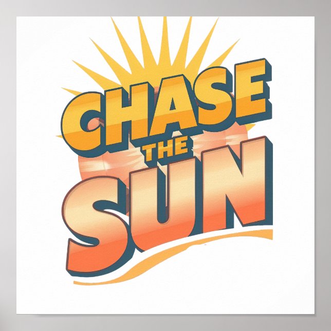 Adventurous Travel and Sunshine Slogan Poster (Front)