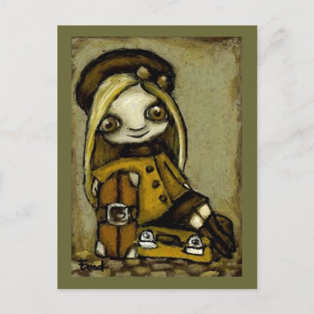 Adventurous Wendy - travelling companion elf Postcard (Front)