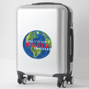 Adventurous world traveler  sticker