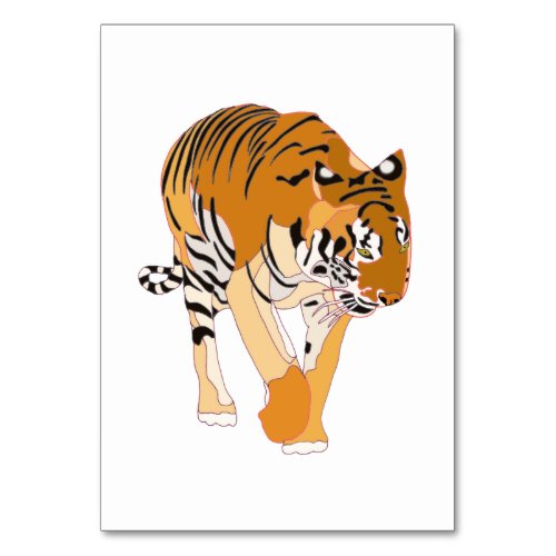 Adverb quickly tiger themed reading flashcards table number