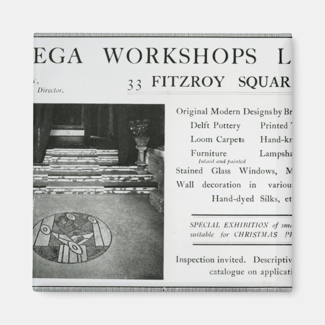 Adverisement for the Omega Workshops Ltd Magnet (Front)