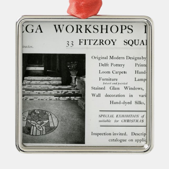 Adverisement for the Omega Workshops Ltd Metal Ornament (Front)