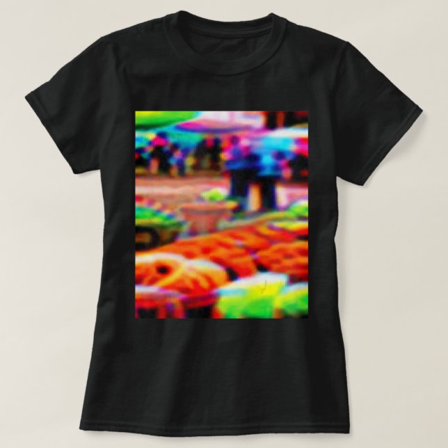 Adversarial Anti-Facial Recognition Camouflage Inv T-Shirt (Design Front)