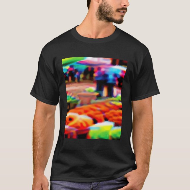 Adversarial Anti-Facial Recognition Camouflage Inv T-Shirt (Front)