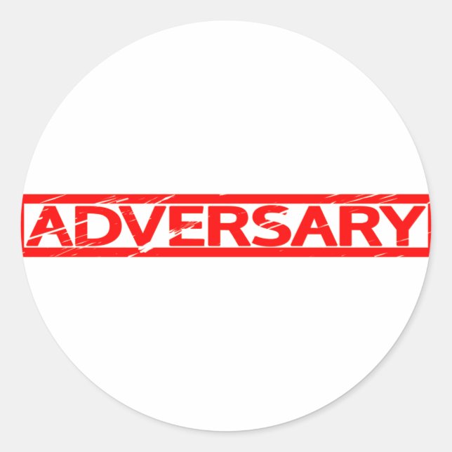 Adversary Stamp Classic Round Sticker (Front)