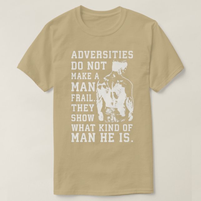 Adversities  Gym Motivational  T-Shirt (Design Front)