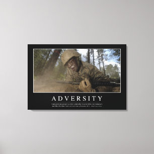 Adversity: Inspirational Quote Canvas Print