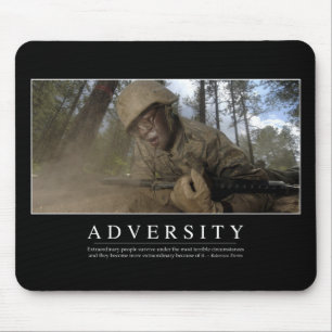 Adversity: Inspirational Quote Mouse Pad