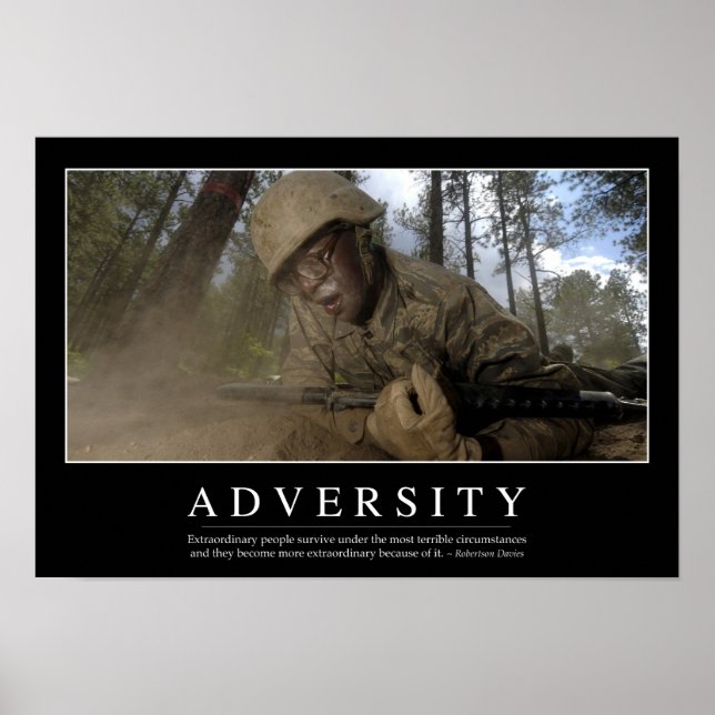 Adversity: Inspirational Quote Poster (Front)