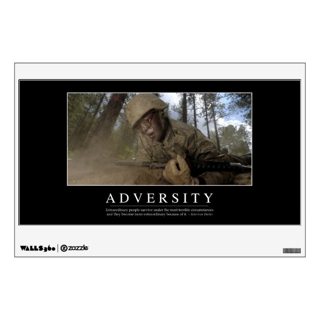 Adversity: Inspirational Quote Wall Decal (Front)