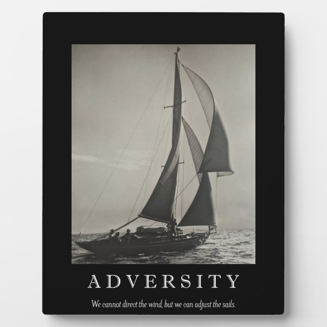 Adversity Motivational Quote Plaque (Front)