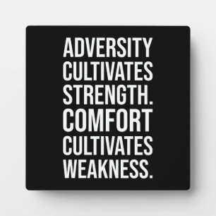 Adversity vs Comfort - Gym, Hustle, Success Plaque