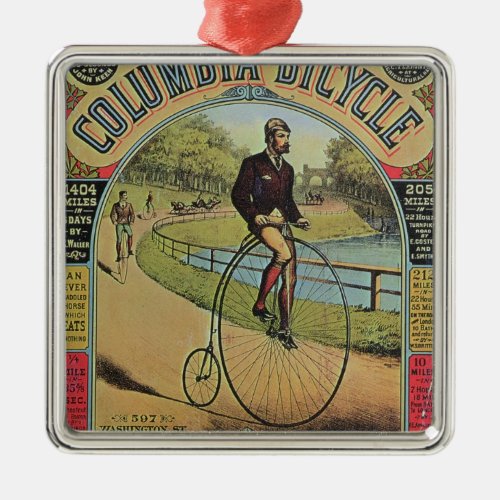 Advert for the Columbia Bicycle Metal Ornament