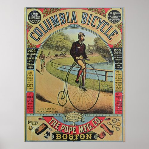 Advert for the Columbia Bicycle Poster