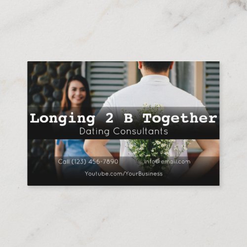 Advertise Dating Constant Agency Couples Couch Business Card