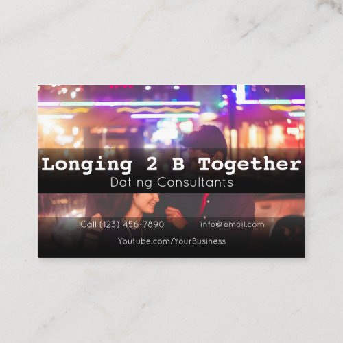 Advertise Dating Constant Agency Couples Couch Business Card