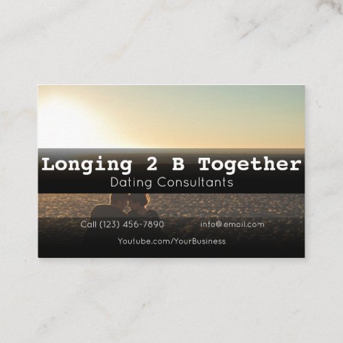Advertise Dating Constant Agency Couples Couch Business Card