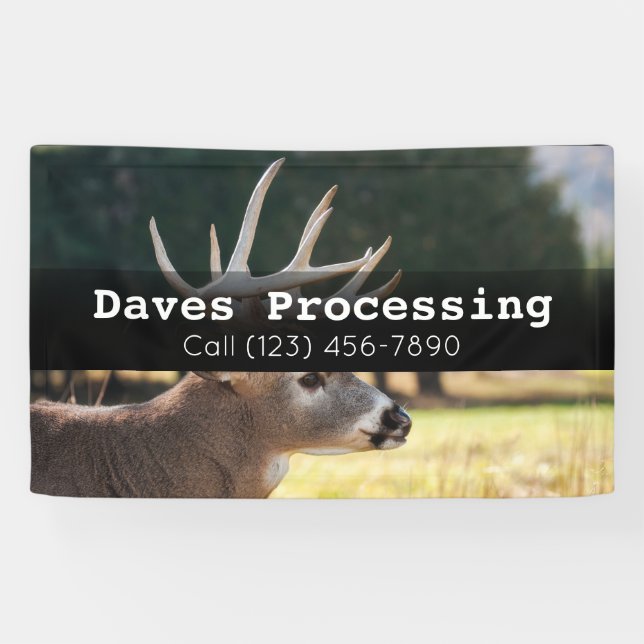 Advertise Game Deer Animal Processing Business Ban Banner (Horizontal)