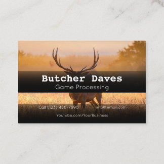Advertise Game Deer Animal Processing Company Busi Business Card