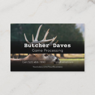 Advertise Game Deer Animal Processing Company Busi Business Card
