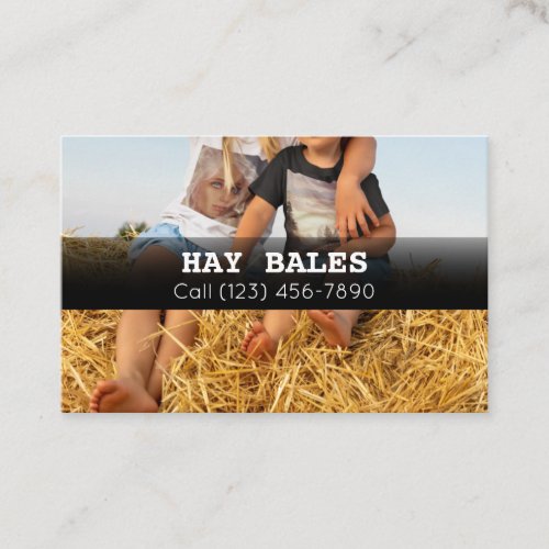 Advertise Hay Bales For Sale Company Business Card