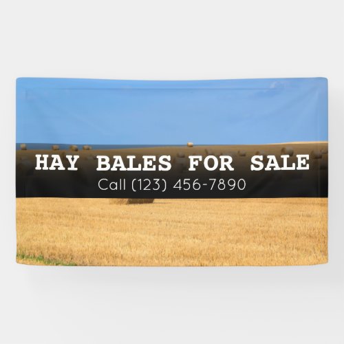 Advertise Hay Bales For Sale Farm Business Banner