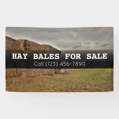 Advertise Hay Bales For Sale Farm Business Banner