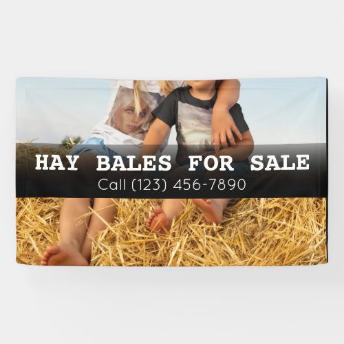 Advertise Hay Bales For Sale Farm Business Banner