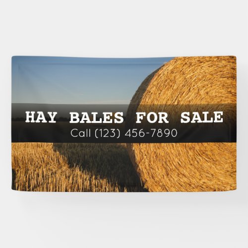 Advertise Hay Bales For Sale Farm Business Banner