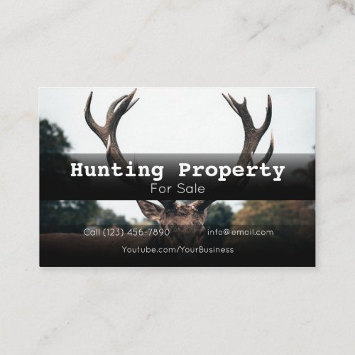 Advertise Hunting Property Company Business Card