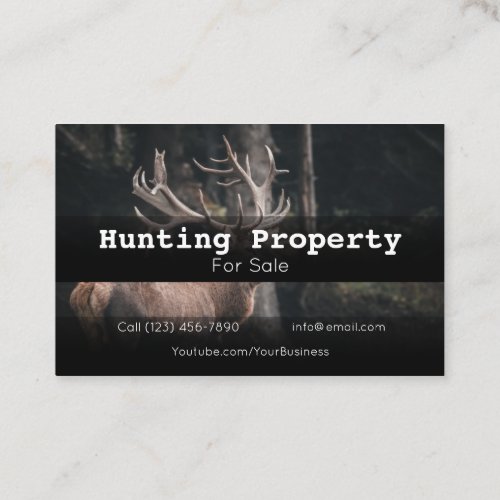 Advertise Hunting Property Company Business Card