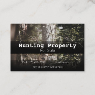 Advertise Hunting Property Company Business Card