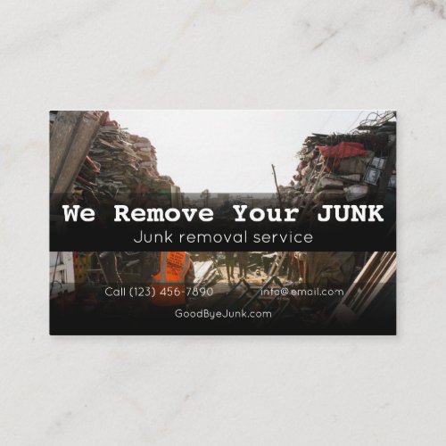 Advertise junk removal Services company Business Card