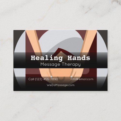 Advertise Massage Therapy company  Business Card