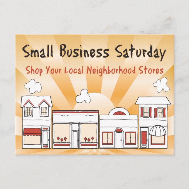 Advertise Sales! Small Business Saturday  Postcard (Front)