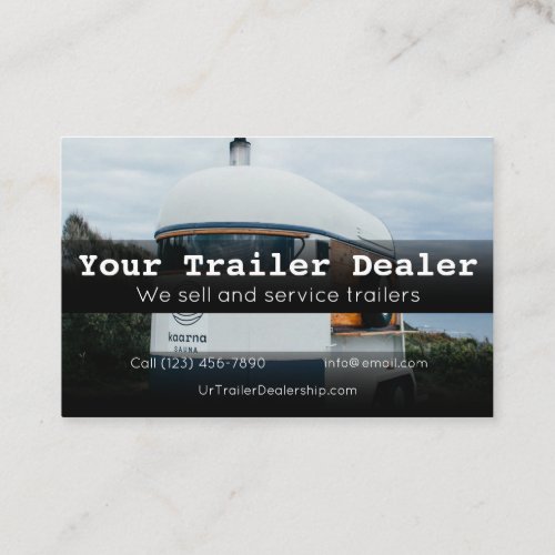 Advertise Trailer Dealership company  Business Card