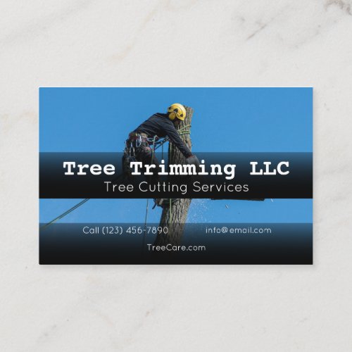 Advertise Tree Cutting Services company Business C Business Card
