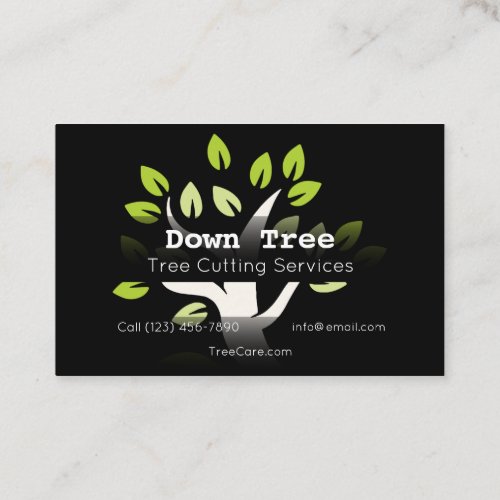 Advertise Tree Cutting Services company Business Card