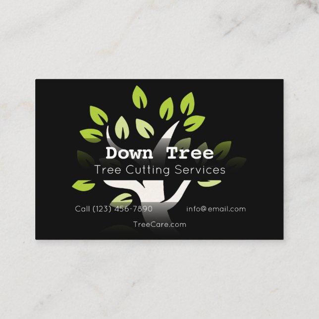Advertise Tree Cutting Services company Business Card (Back)