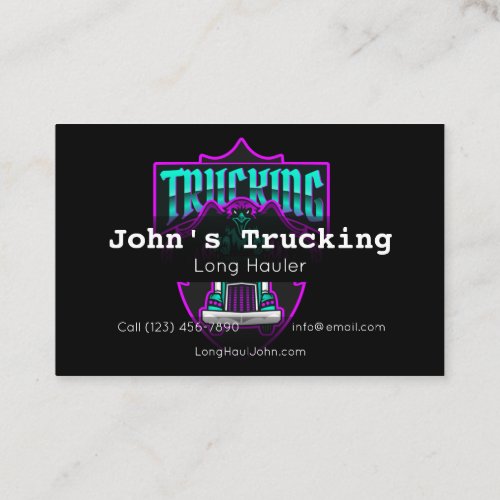 Advertise Trucking Company Services Hauling Busine Business Card