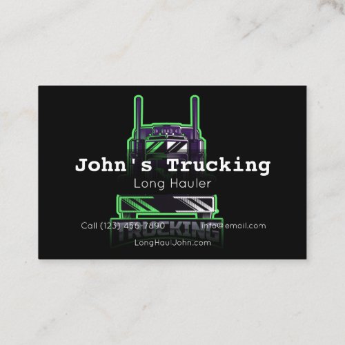 Advertise Trucking Company Services Hauling Busine Business Card