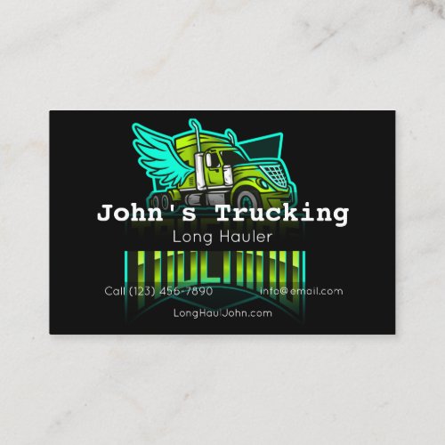 Advertise Trucking Company Services Hauling Business Card