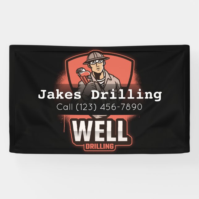 Advertise Well Drilling Business Banner (Horizontal)