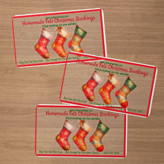 Advertise Your Christmas Holiday Home Business Clear Business Cards