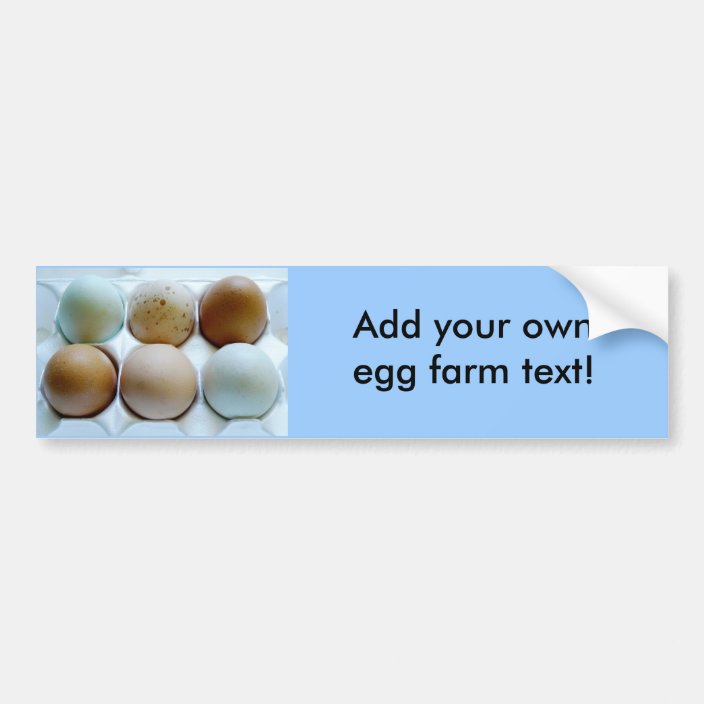 Advertise your Free Range Egg Farm! Bumper Sticker