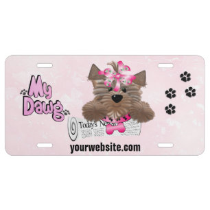 Advertisement  Aluminum license plate