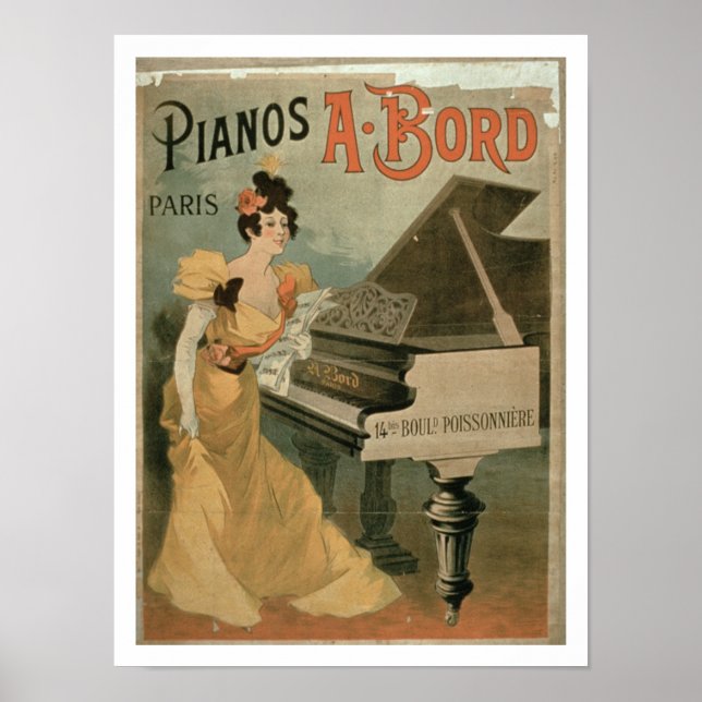Advertisement for 'A. Bord Pianos, Paris' (color Poster (Front)