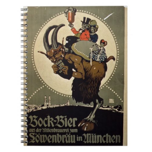 Advertisement for Bock Beer from Lowenbrau Brewer Notebook