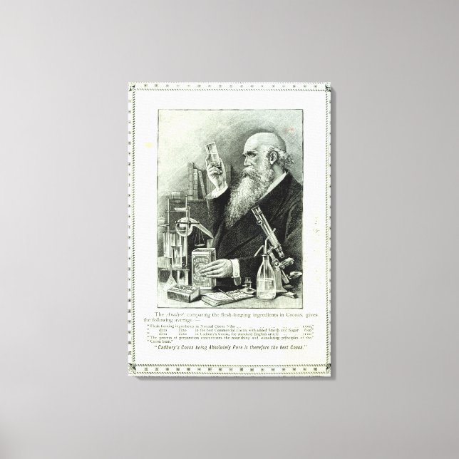 Advertisement for 'Cadbury's Cocoa' Canvas Print (Front)